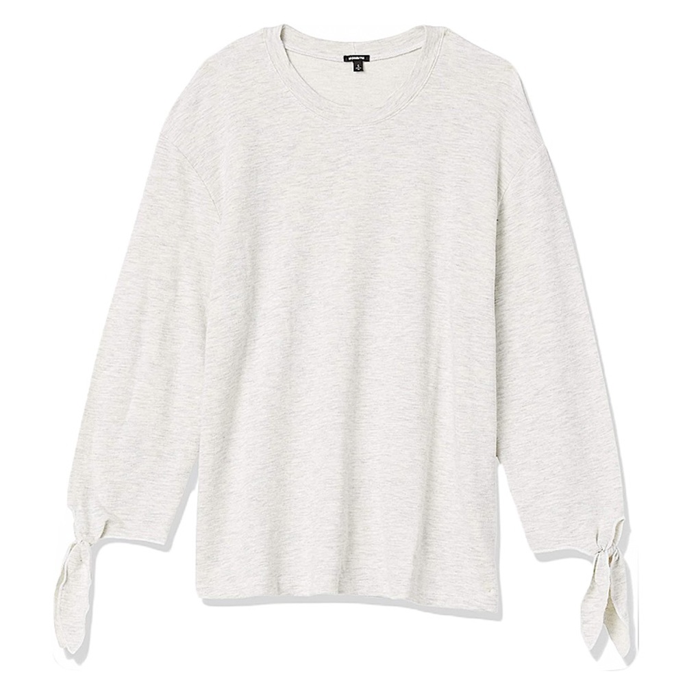 NWOT MONROE Ash featherweight pullover tie sleeve sweatshirt XS new without tags